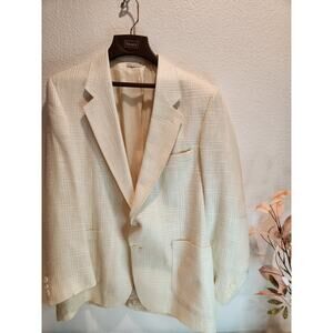 Vintage Levi's Menswear Textured Woven Blazer - Made in USA  24” PTP 30” L 70s‎
